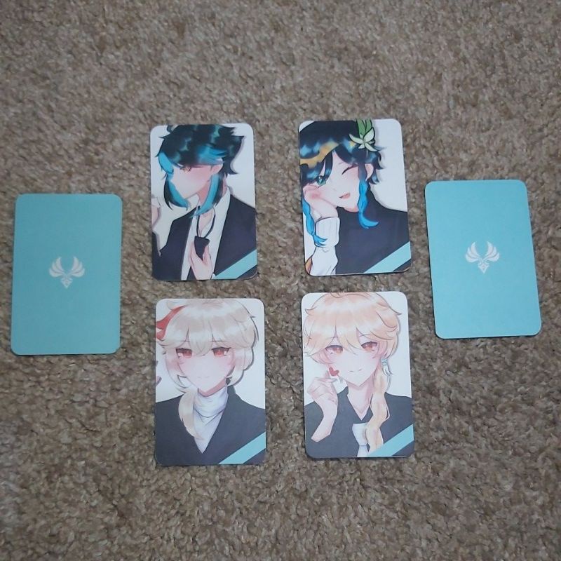 4NEMO Photocard Fanmade Genshin Impact (Xiao, Venti, Aether, Kazuha)