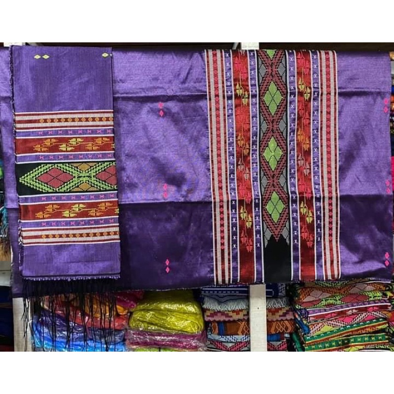 ULOS SONGKET TENUN MOTIF RUMAH SOPO BATAK