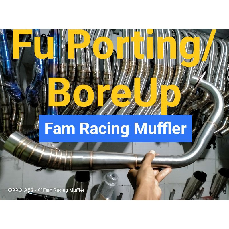 Leheran Knalpot Racing Satria Fu 150cc 200cc Porting Competisi Paten