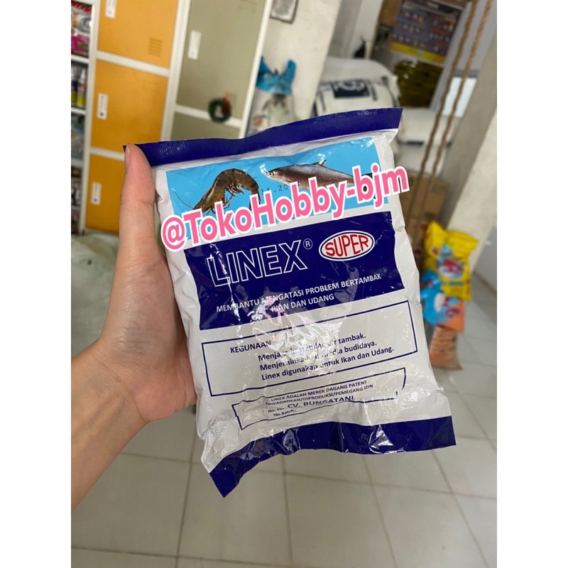 Linex 500 gr untuk bertambak ikan dan udang - linex super 500gr tambak ikan udang vitamin obat air