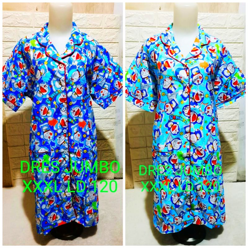 dres piyama wanita jumbo xxxl