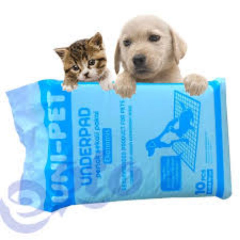 Unipet Underpad Perlak alas pipis anjing kucing kelinci training pad alas kandang size 60x90