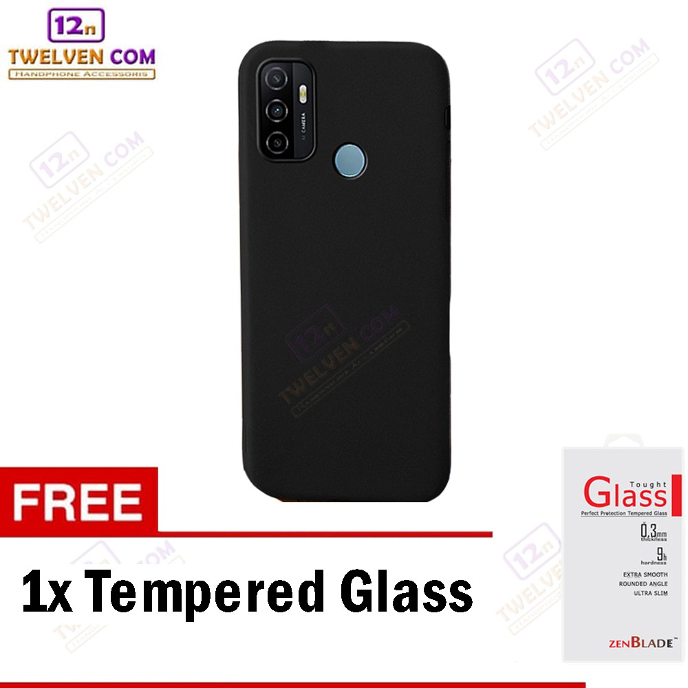 Case Ultra Slim Matte For Oppo A53 - Free Tempered Glass