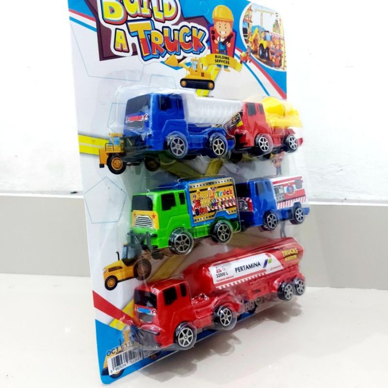 Mainan Set Truk Isi 5 Pcs Miniatur Mobil Mobilan Truck Anak Laki Cowok