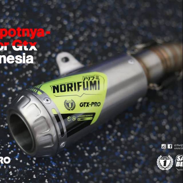 Knalpot norifumi original tipe GTX PRO STAINLES untuk motor jupiter