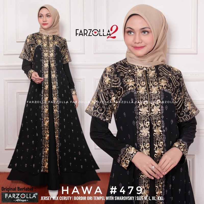 Abaya Turkey | Hawa #479 | Busana Arab Muslimah Original by Farzolla