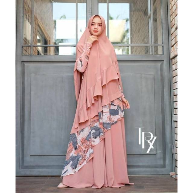 preloved TRZ gamis 1 SET khimar/ gamis TrZ / KHIMAR TRZ / baju muslim TRZ / casual by trz