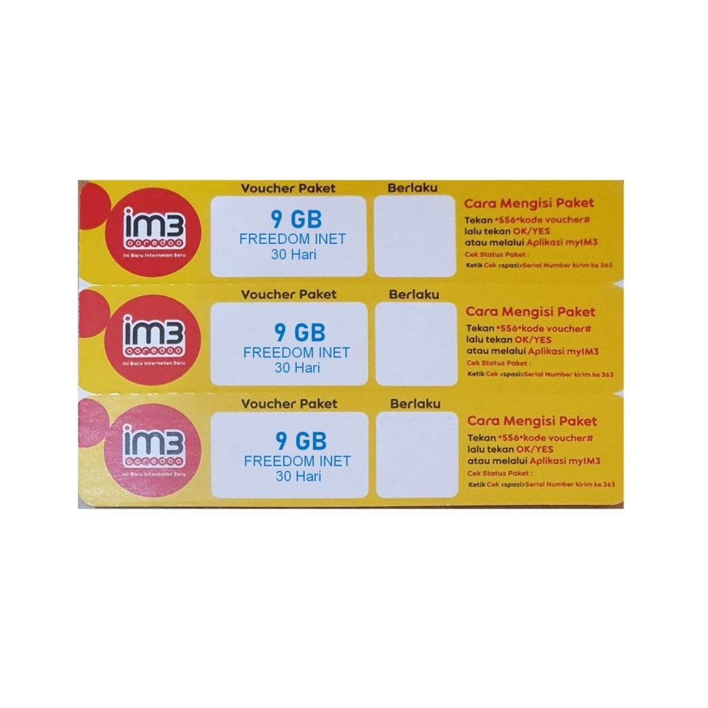 Voucher Indosat Freedom Internet 9 GB