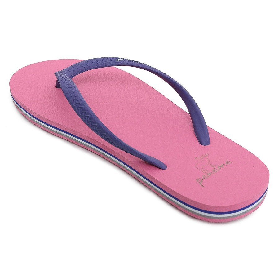 Sandal Panama Classic / Sendal Wanita Rose Pink Purple/ Sandal Pantai W25