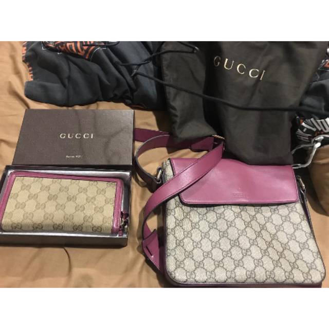 📍Sold by IG🙏📍Gucci slingbag+wallet ori preloved
