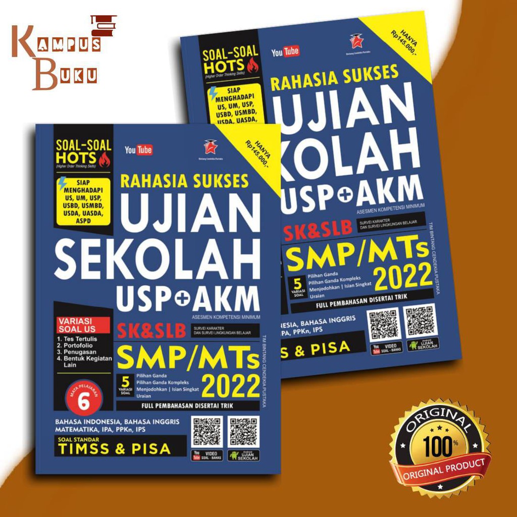 Buku AKM SMP : Rahasia Sukses USP+AKM SMP 2022 - ORI