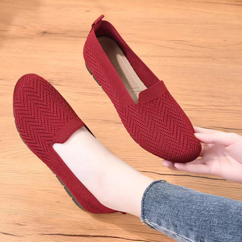 Permata  Sepatu Flat Shoes Wanita Import A10 Premium Quality  Fliknit Shoes