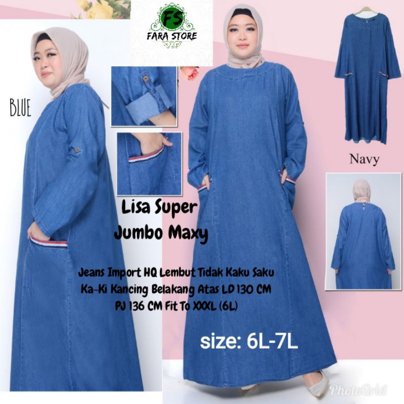 Lisa Super Jumbo Maxy Jeans LD 130 Recommended By Fara Store
