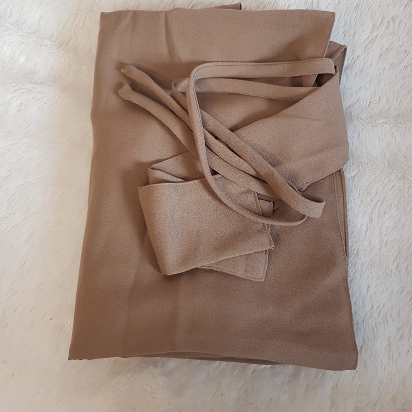 FRENCH KHIMAR KHADIJAH  ONE SIZE XXL WOLLYCREPE KUALITAS PREMIUM-Machiato