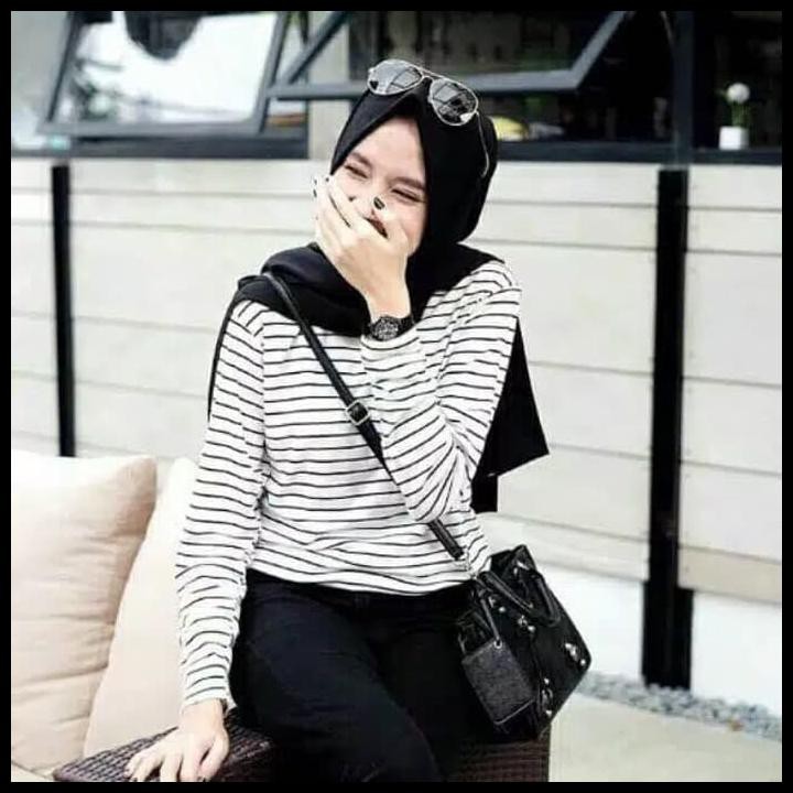 BIG SALE BLOUSE WANITA STEVILA PANJANG - PUTIH