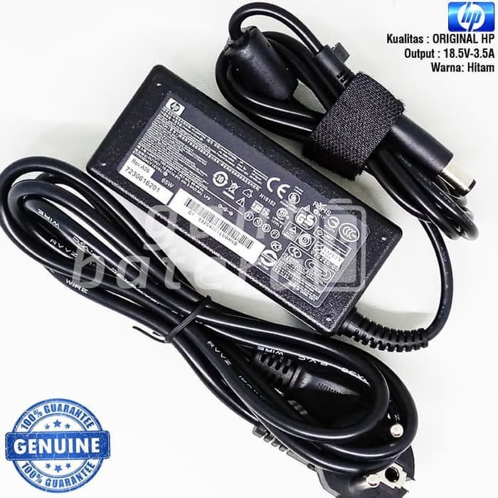 Adaptor Charger Laptop HP 18.5V 3.5A 7.4x5.0mm jarum Original