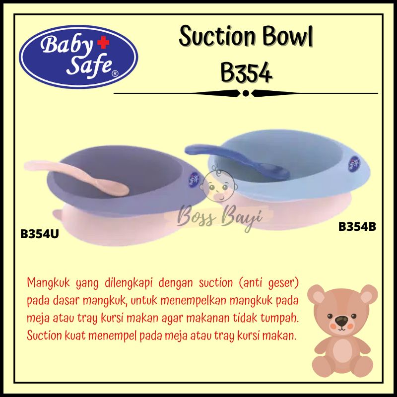 BABY SAFE Suction Bowl B354 / Meal Bowl B356 Mangkok Makan Bayi Anak