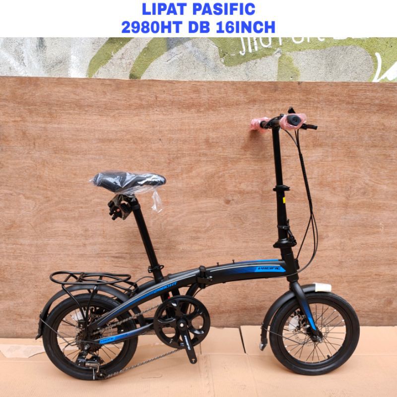 Sepeda Lipat Pasific 2980HT DB 16Inch Hi-ten stell