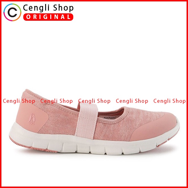 SEPATU SLIP ON WANITA HUSH PUPPIES ORIGINAL CASUAL BRANDED PINK HW12