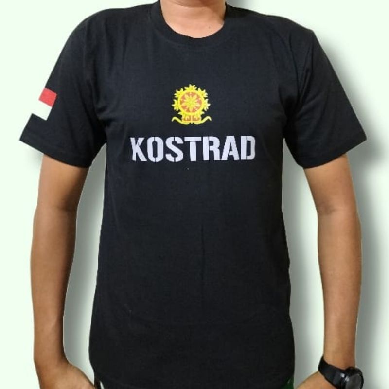 KAOS TNI AD KOSTRAD//KAOS TNI AD//KAOS LENGAN PENDEK COMBED 30S