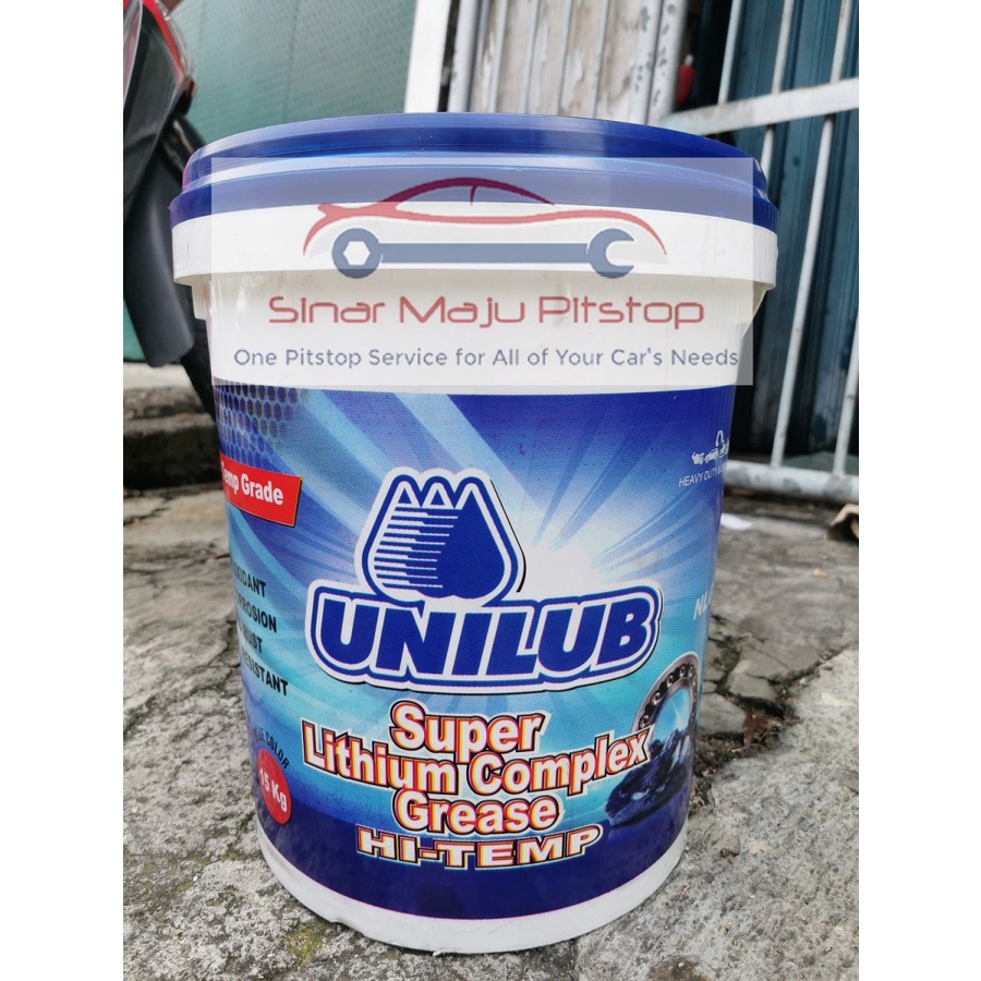 Pelumas Paslin Gemuk Tekanan & Suhu Tinggi - UNILUB SUPER LITHIUM COMPLEX GREASE WARNA BIRU Pail Emb