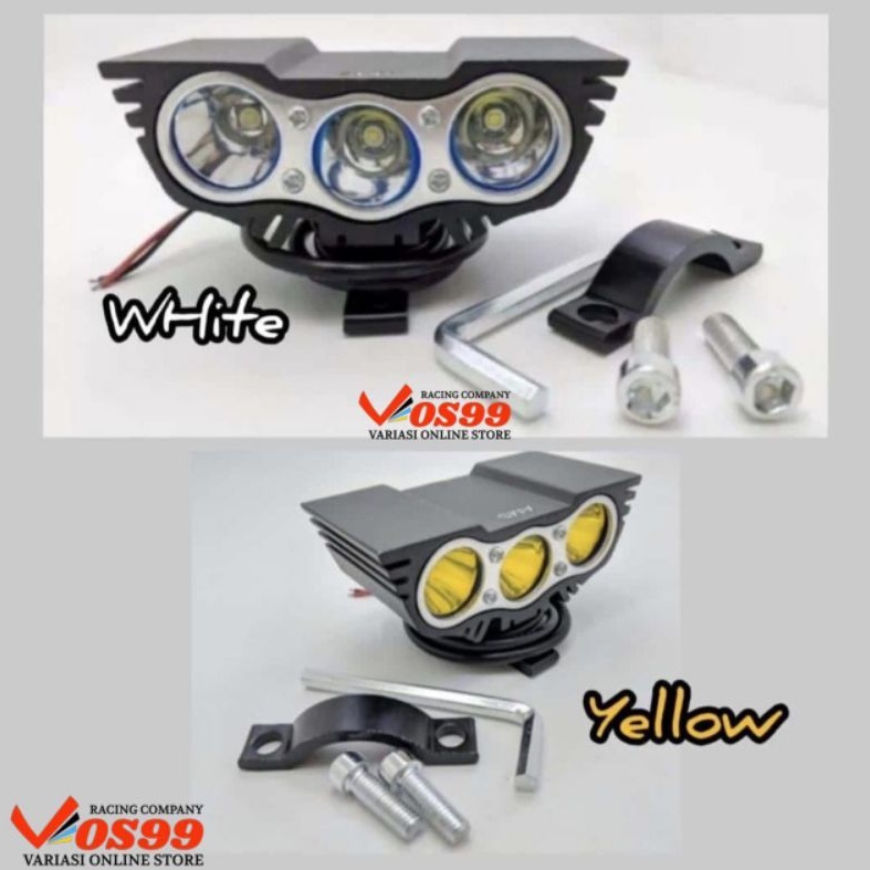 Lampu Tembak LED Motor / Lampu Tembak Sorot Owl Cree LED 3 Mata