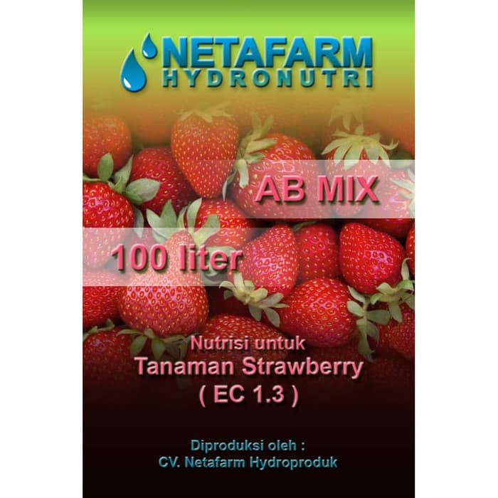 Nutrisi AB mix hidroponik khusus strawberry 1 liter