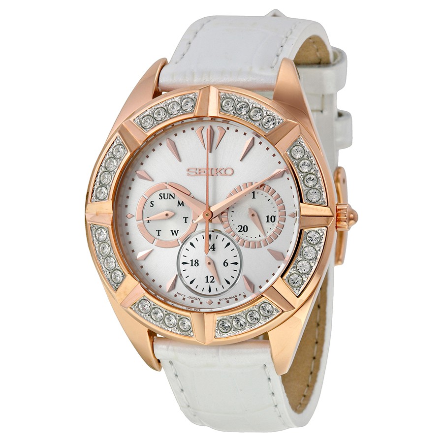 Seiko Lord Ladies SKY682P1 Quartz White Leather | Jam Wanita SKY682