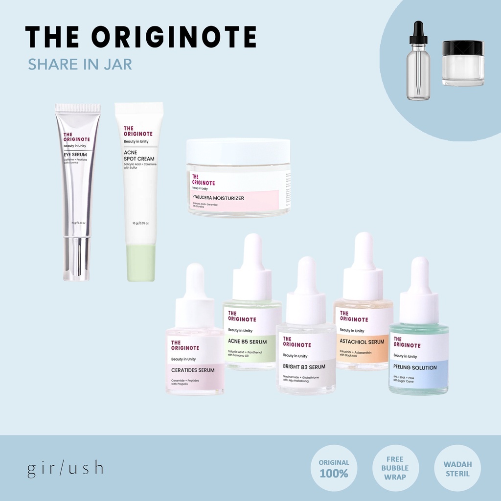 (SHARE) The Originote Eye Serum Acne Spot Cream Hyalucera Moisturizer Cicamide Cleanser Astachiol Acne Bright Ceratide Serum Peeling Solution