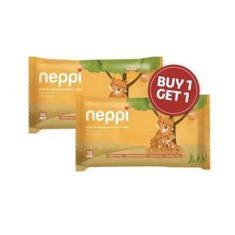 Neppi Baby Wipes 50s Beli 1 Gratis 1 - Neppi Tissu Basah Bayi - Tisu Basah Bayi