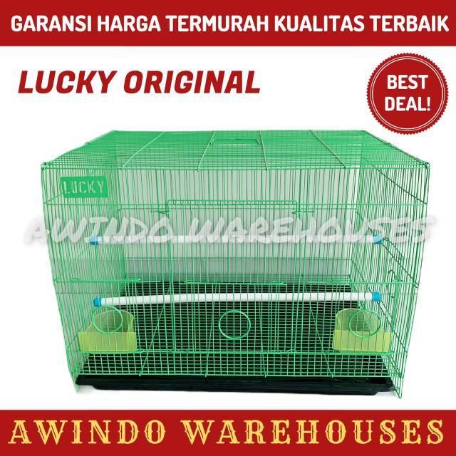 KANDANG KUCING UMBARAN BESI LIPAT SIZE L 60x45x50 ANJING KELINCI BURUNG HAMSTER SG LUCKY ORIGINAL