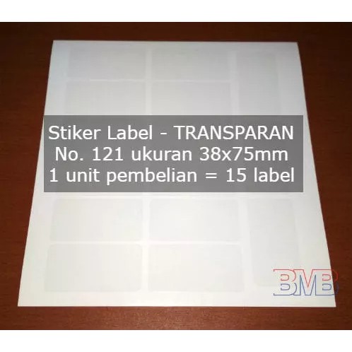 

TRANSPARAN No 121 Stiker Label Seperti Tom and Jerry Paper Bening