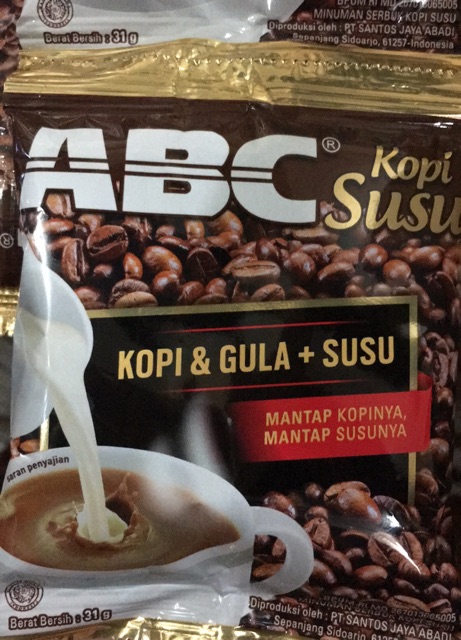 ABC kopi susu minuman serbuk kopi susu 10x31 gr