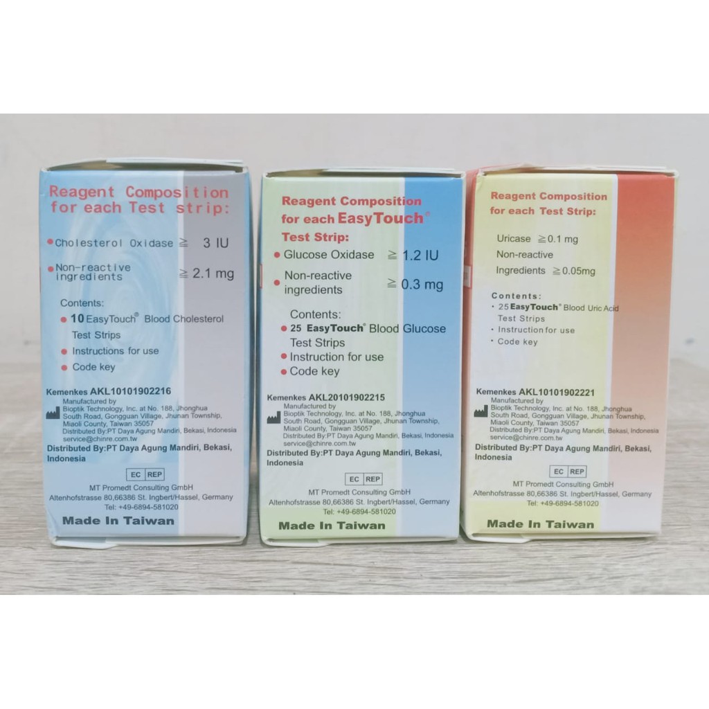 EASY TOUCH TEST STRIPS - GULA DARAH ASAM URAT KOLESTEROL