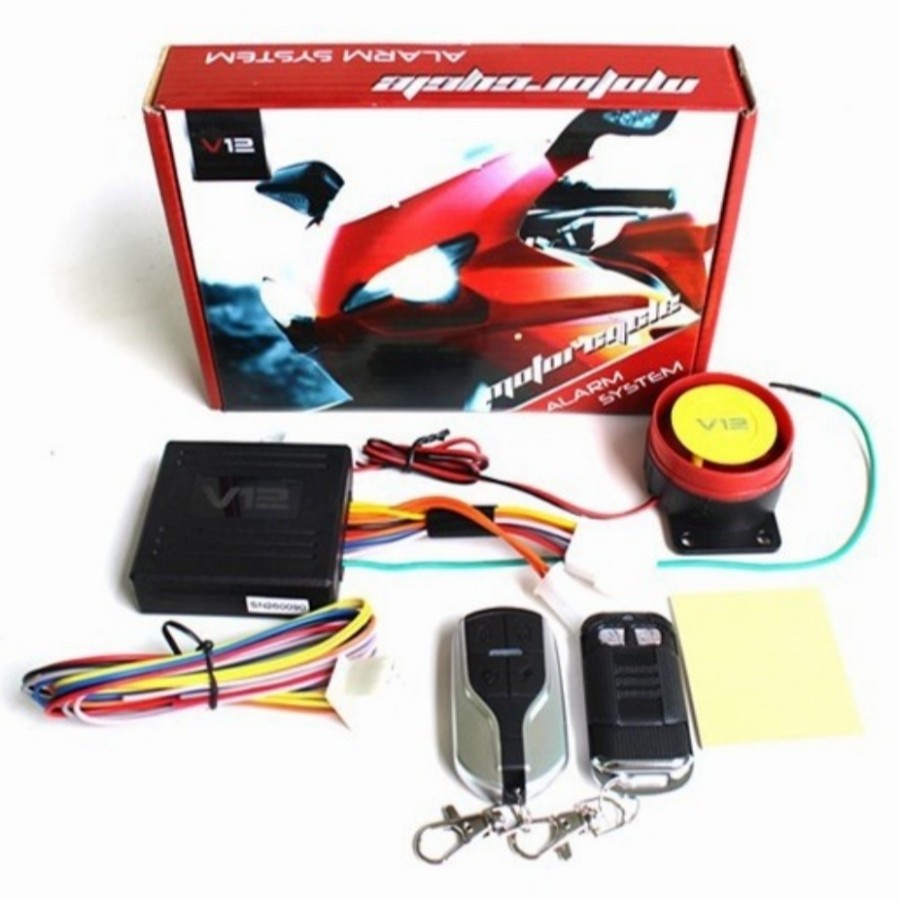 Alarm Motor V12 Pengaman Maling Sensor Alarm Motor V12 Alarm Gembok V 12