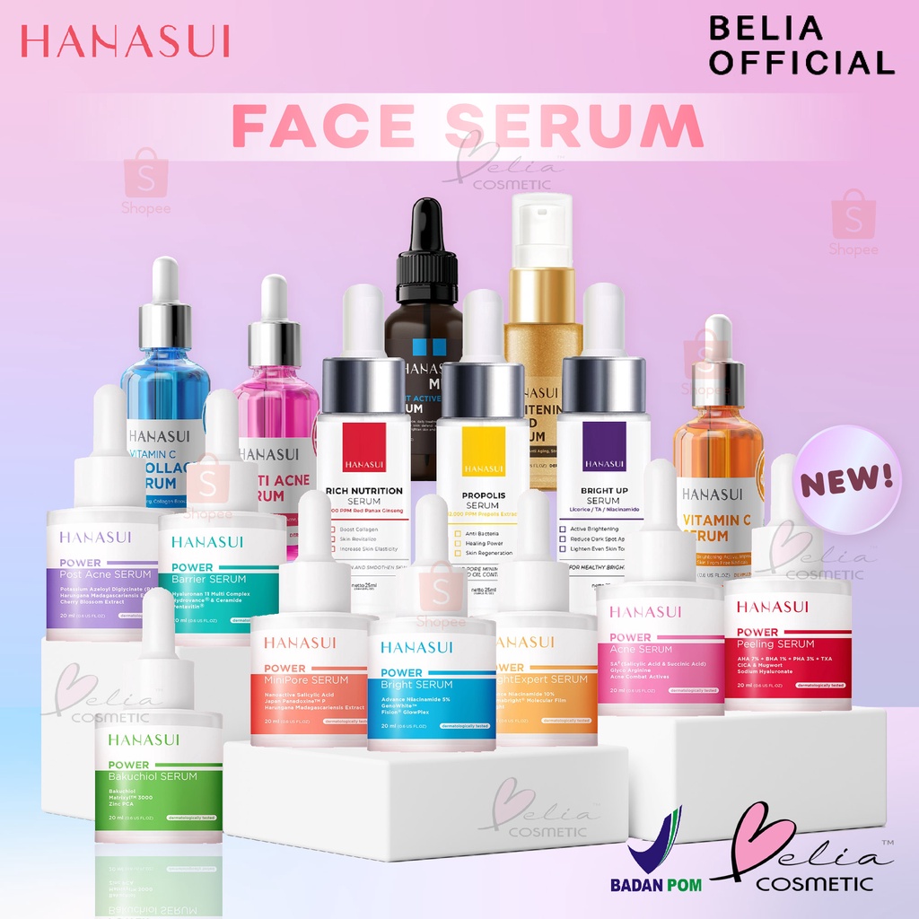 ❤ BELIA ❤ Hanasui ✔️BPOM Power Serum | Whitening Gold Vit C Collagen
Anti Acne Propolis Men Bright Active