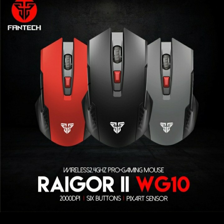 Optical Mouse Gaming Wireless Fantech Raigor II WG10 Mouse Wireless