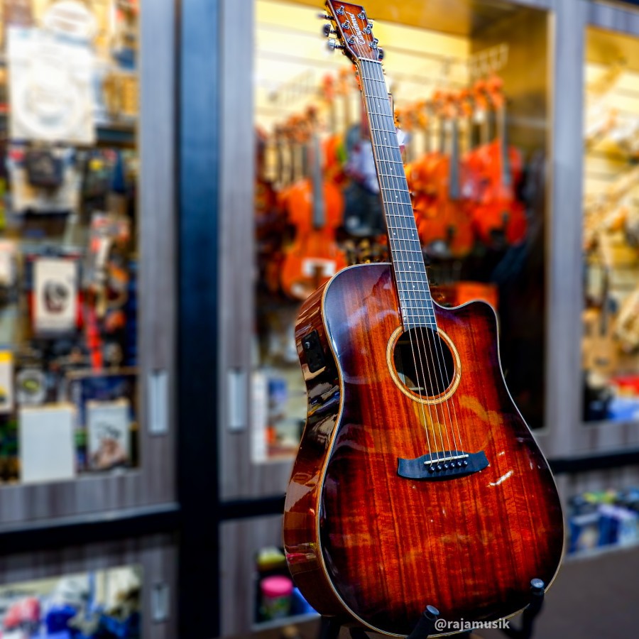 GITAR TANGLEWOOD AKUSTIK ELEKTRIK TW5E KOA - SOLID KOA TOP - BAG