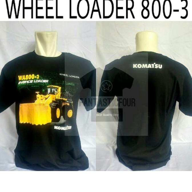 Kaos Komatsu Wheel Loader 800-3 - Hitam, XL