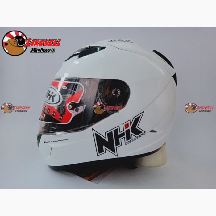 HELM NHK GP1000 SOLID NHK FULLFACE GP 1000 SOLID WHITE - Size M