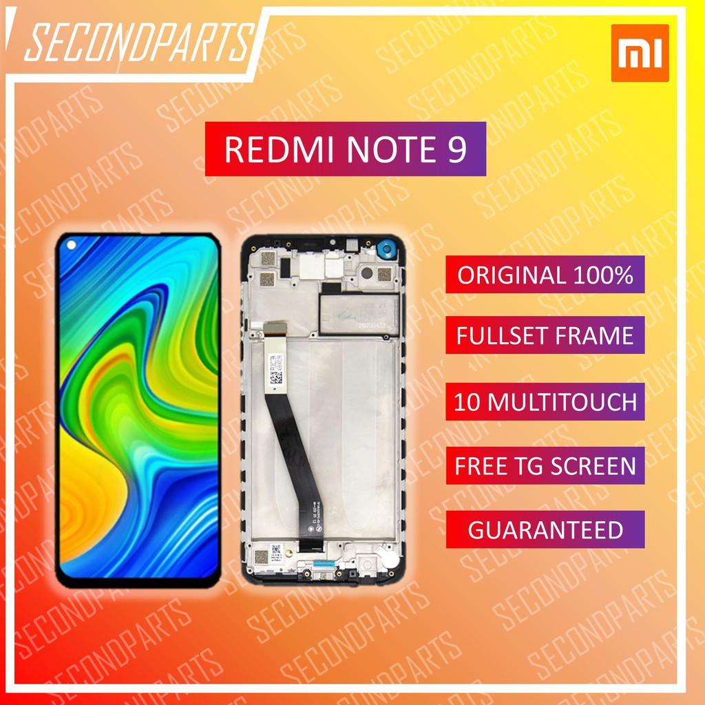 LCD FULLSET FRAME XIAOMI REDMI NOTE 9 ORIGINAL COPOTAN