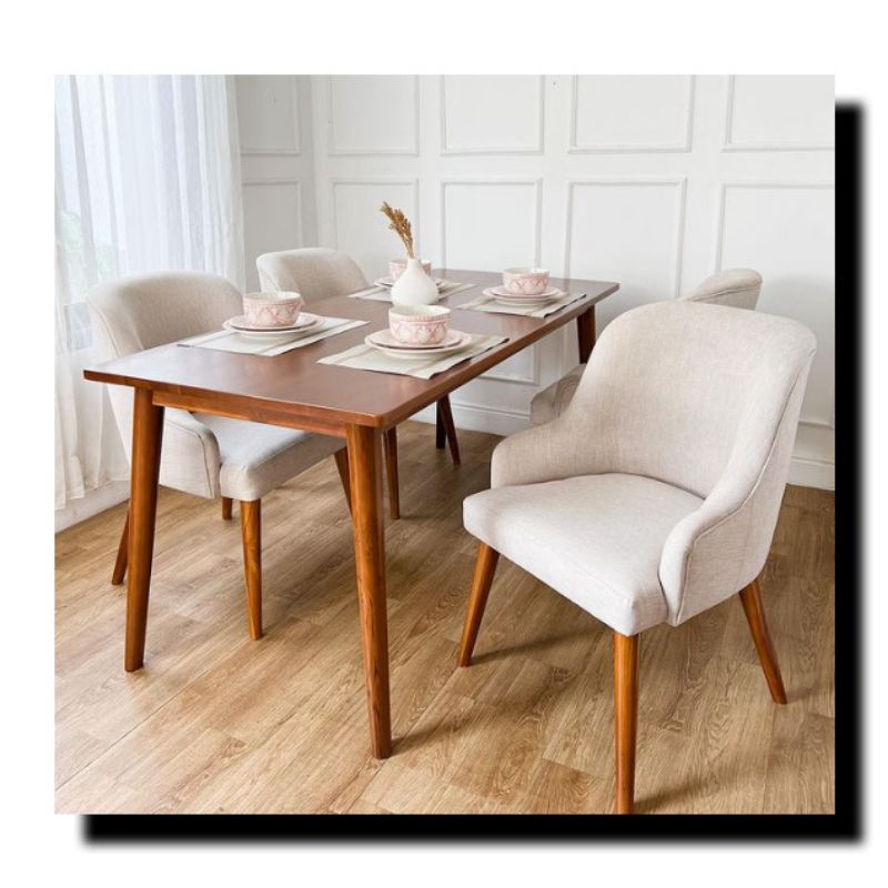 SET KURSI MEJA MAKAN MEWAH KURSI MAKAN MEWAH MEJA MAKAN RETRO MEJA MAKAN JATI