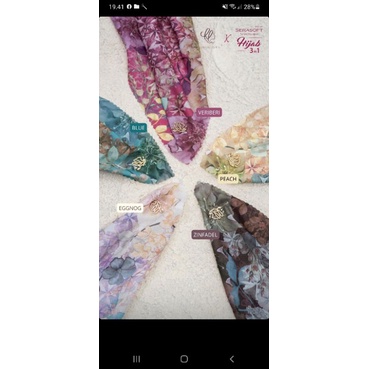 Shalona scarf heavenlights x serasoft hijab 3in1 exclusive bundling heavenlights VERIBERI EGGNOG