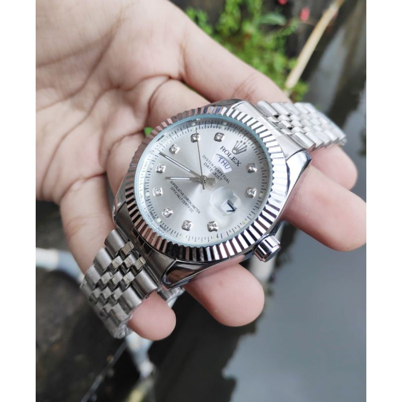 JAM MEWAH JAM SUPER ROLEX TANGGAL HARI JAM STAINLISS WARNA KEREN PILIHAN