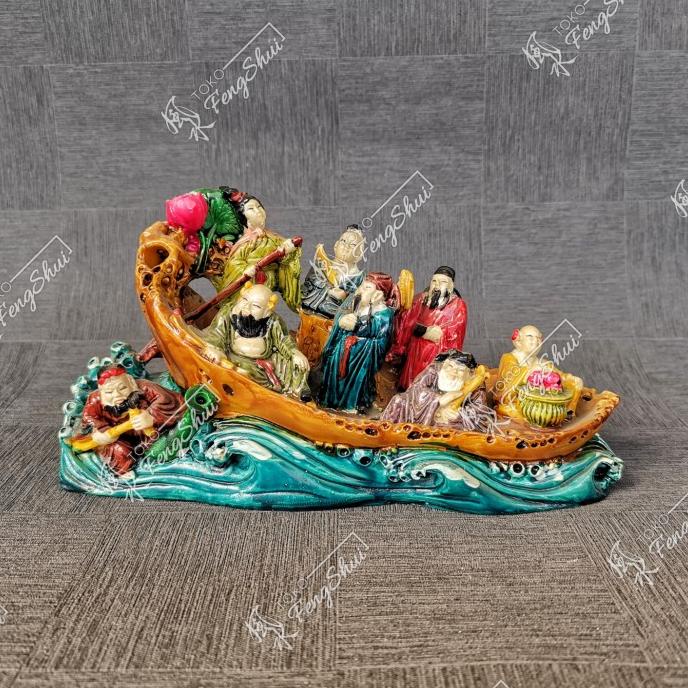 ```````] Pajangan Perahu Naga Delapan Dewa FS021636