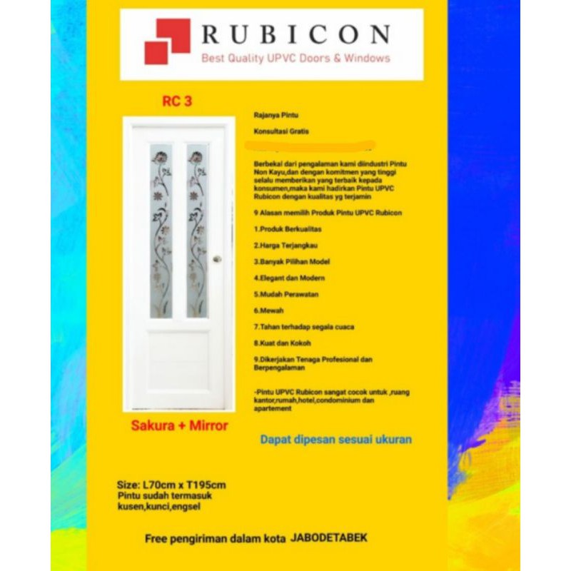 Pintu Upvc Rubicon RC 03 Sakura