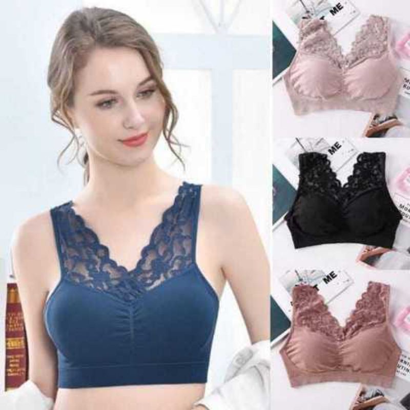 BH Bra IMPORT ORI FEMA / LA PARIS Tanpa Kait Belakang Tanpa Kawat