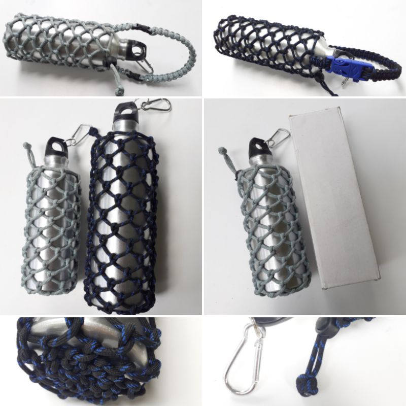 Prusik Paracord Bottle Wrap Botol minum Outdoor