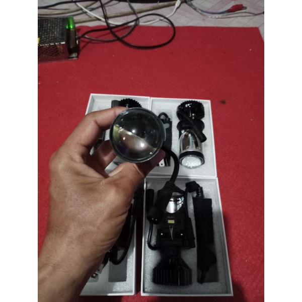Y6 D Lampu Headlamp Led Projie H4 Mini Lens Y6 D 50 W