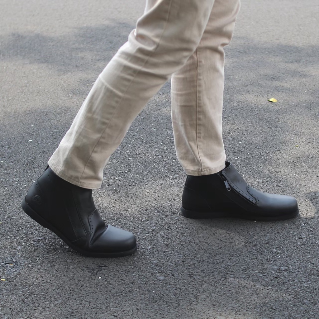 Sepatu Boots Resleting Formal Pria kulit Asli BRD LEVIN Original Sepatu Kerja Sepatu Bisnis Sepatu N